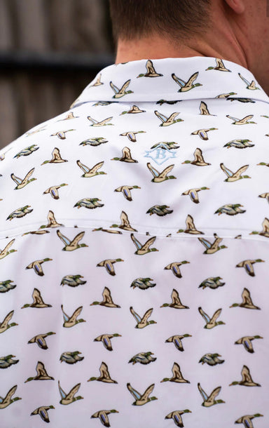 Up close photo of the Mallard duck all over print