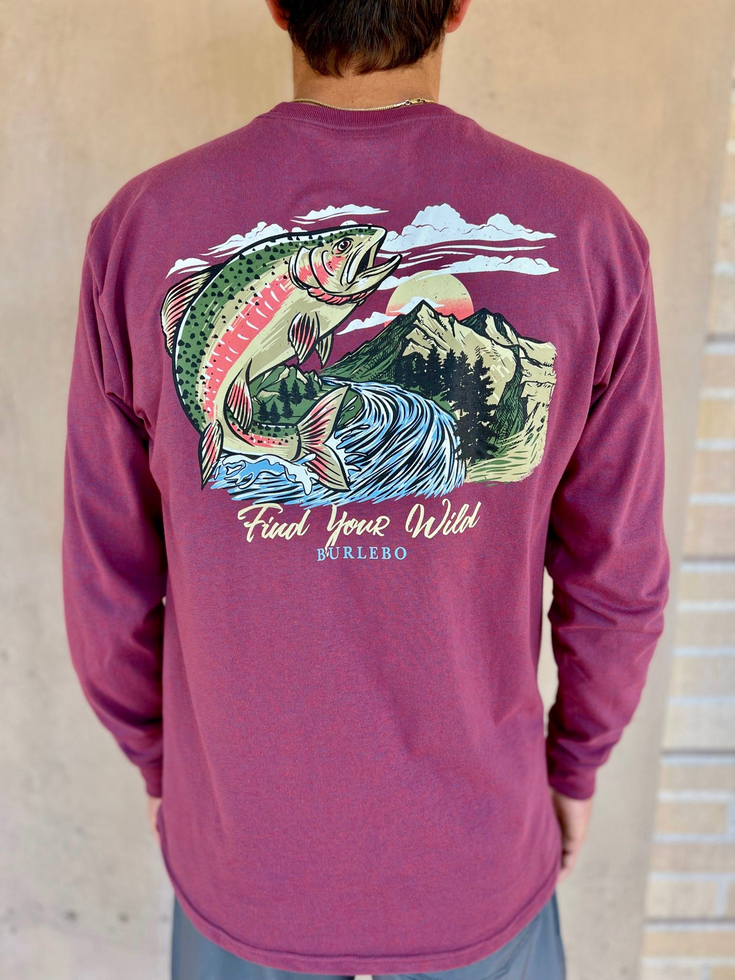 Burlebo’s Mountain Fish Long Sleeve T-shirt