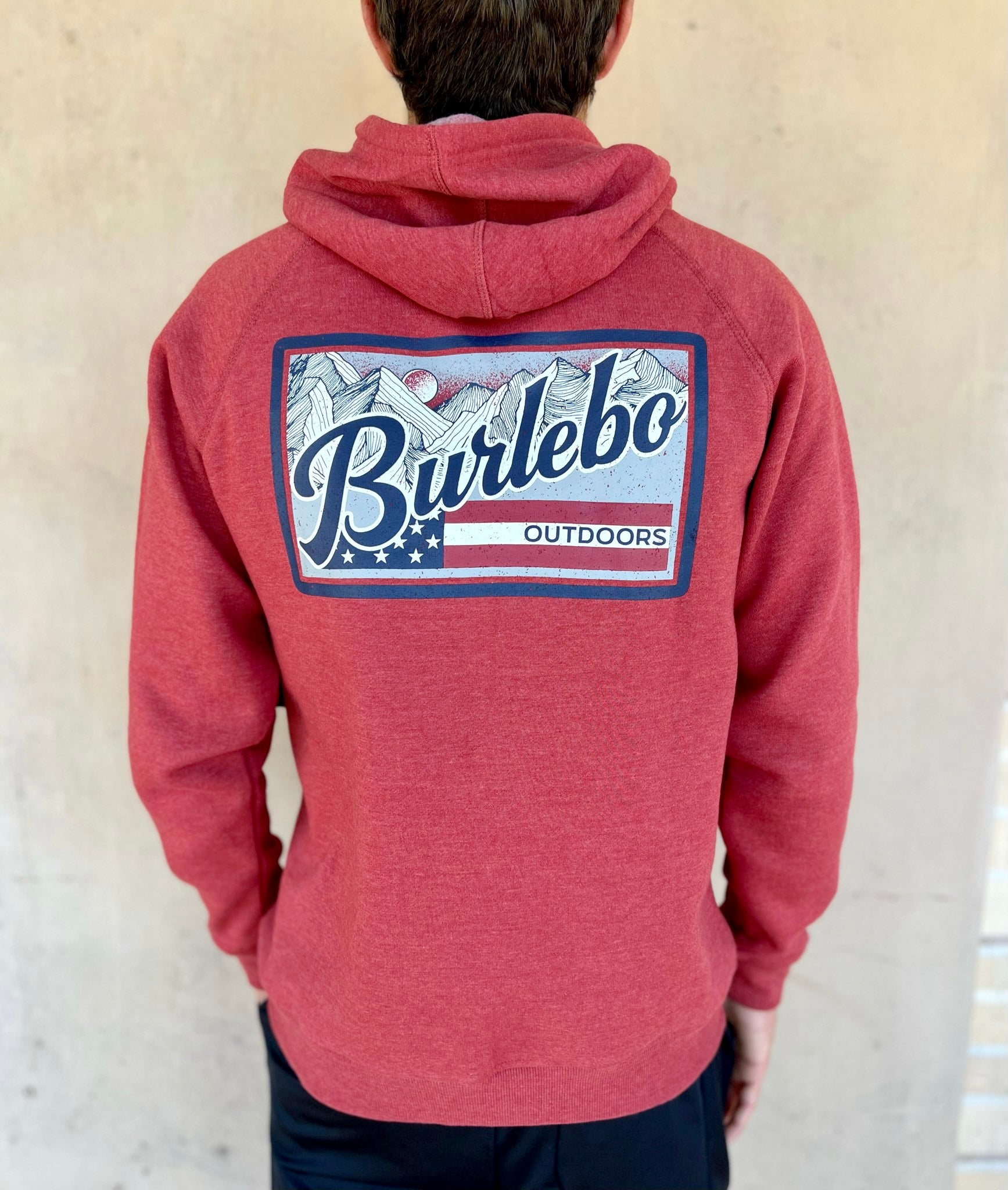 Burlebo’s Fleece Flag Hooded Sweatshirt